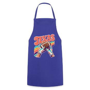 Texas Football Retro Stil - Kochschürze - Royalblau - Vorne - AI Model Male 185 dark (185cm)