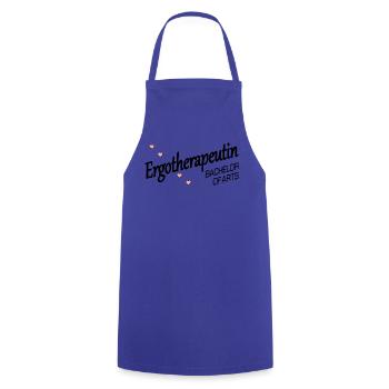 Ergotherapeutin Bachelor of Arts - Kochschürze - Royalblau - Vorne - AI Model Male 185 dark (185cm)