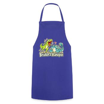 Dinosaurier Partnerlook Paar Humor Geschenk - Kochschürze - Royalblau - Vorne - AI Model Male 185 dark (185cm)