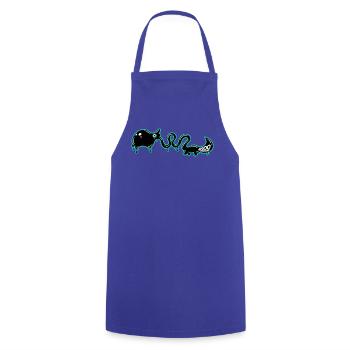 1200 Dino Monster - Kochschürze - Royalblau - Vorne - AI Model Male 185 dark (185cm)