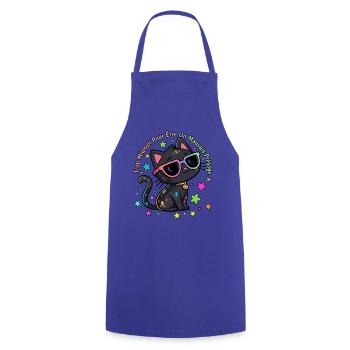 Black Cat Rainbow Chic Lustig - Kochschürze - Royalblau - Vorne - AI Model Male 185 dark (185cm)