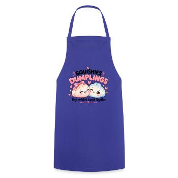 Squishy Dumplings – Boys & Girls - Kochschürze - Royalblau - Vorne - AI Model Male 185 dark (185cm)