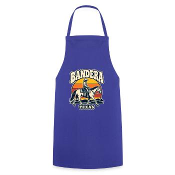 Bandera Ranch Cowboy Sunset - Kochschürze - Royalblau - Vorne - AI Model Male 185 dark (185cm)