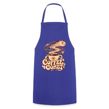 Kaffeekomet Kosmos-Illustration - Kochschürze - Royalblau - Vorne - AI Model Male 185 dark (185cm)