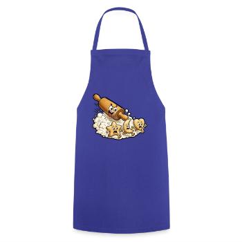 Nudelholz Plätzchen Teig Backen Comic T-Shirt - Kochschürze - Royalblau - Vorne - AI Model Male 185 dark (185cm)