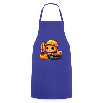 Kleiner Kawaii Bagger Bauarbeiter Helm T-Shirt - Kochschürze - Royalblau - Vorne - AI Model Male 185 dark (185cm)