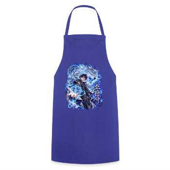Eiswolf-Magier mit magischem Kreis - Kochschürze - Royalblau - Vorne - AI Model Male 185 dark (185cm)
