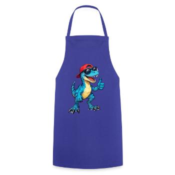 dino-like - Kochschürze - Royalblau - Vorne - AI Model Male 185 dark (185cm)