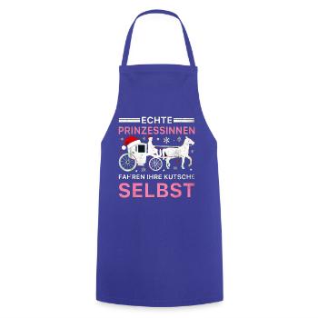 Echte Prinzessinnen Kutsche Weihnachten Pferd - Kochschürze - Royalblau - Vorne - AI Model Male 185 dark (185cm)