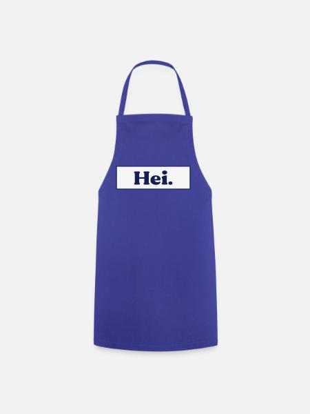 Finnland Hei Hallo Begrüßung - Kochschürze - Royalblau