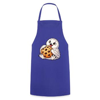 Süße Eule Snowy Owl Cartoon Nachtisch - Kochschürze - Royalblau - Vorne - AI Model Male 185 dark (185cm)