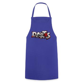 Darts Graffiti Burst - Kochschürze - Royalblau - Vorne - AI Model Male 185 dark (185cm)