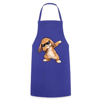 Dabbing-Teddykaninchen - Kochschürze - Royalblau - Vorne - AI Model Male 185 dark (185cm)