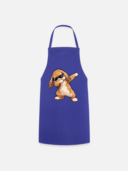 Dabbing-Teddykaninchen - Kochschürze - Royalblau