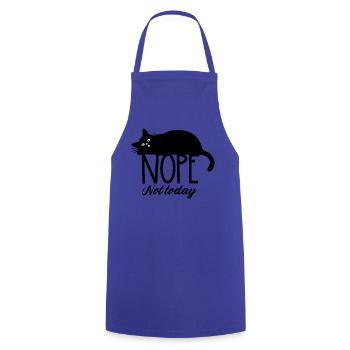 Nope not today cat  - Kochschürze - Royalblau - Vorne - AI Model Male 185 dark (185cm)