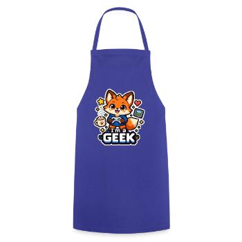 ICH BIN EIN NERD - Renard Coffee - Kochschürze - Royalblau - Vorne - AI Model Male 185 dark (185cm)