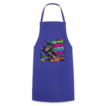 Ich rage nicht – Gaming Skelett Meme - Kochschürze - Royalblau - Vorne - AI Model Male 185 dark (185cm)