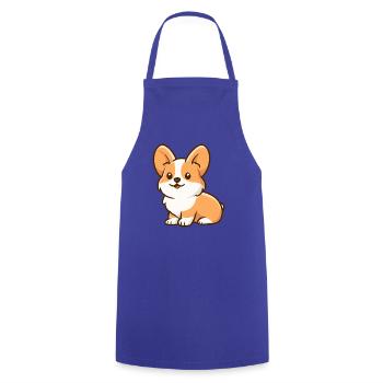 Corgi - Kochschürze - Royalblau - Vorne - AI Model Male 185 dark (185cm)