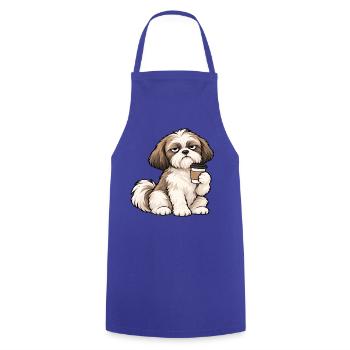 Shih tzu Shih tzus Shih tzu Besitzer Shih tzu fan - Kochschürze - Royalblau - Vorne - AI Model Male 185 dark (185cm)