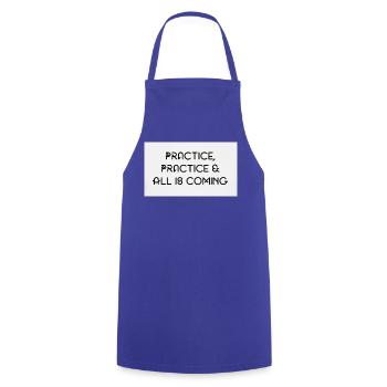 Praxis  - Kochschürze - Royalblau - Vorne - AI Model Male 185 dark (185cm)