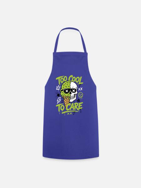 Eis-Totenkopf – Too Cool to Care - Kochschürze - Royalblau