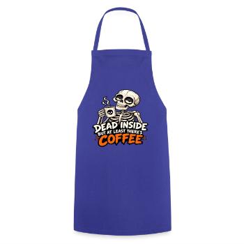 Tot im Inneren, aber es gibt Kaffee - Kochschürze - Royalblau - Vorne - AI Model Male 185 dark (185cm)