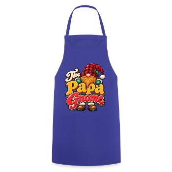 Papa Gnome Weihnachtsfreude - Kochschürze - Royalblau - Vorne - AI Model Male 185 dark (185cm)