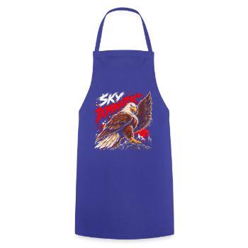Sky Dominator Adler - Kochschürze - Royalblau - Vorne - AI Model Male 185 dark (185cm)