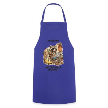 Rente Lager – Welche Halle war das? - Kochschürze - Royalblau - Vorne - AI Model Male 185 dark (185cm)
