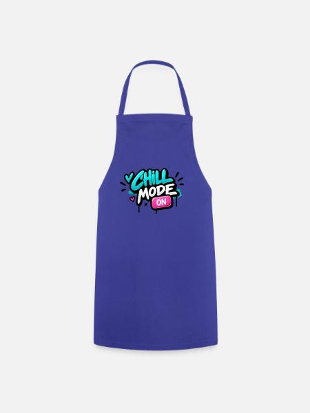 Chillmodus Neon Graffiti - Kochschürze - Royalblau