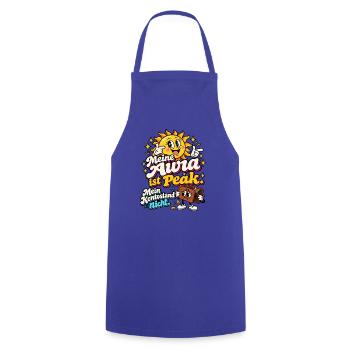 Sonne Peak Humor und Kontostand - Kochschürze - Royalblau - Vorne - AI Model Male 185 dark (185cm)