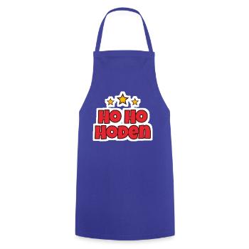Ho Ho Hoden Weihnachtssticker - Kochschürze - Royalblau - Vorne - AI Model Male 185 dark (185cm)