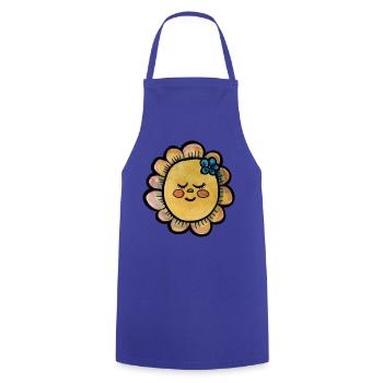 Sonnenblütende Sonne - Kochschürze - Royalblau - Vorne - AI Model Male 185 dark (185cm)