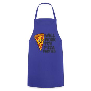 Pizza Party Typografie Nurse Pflege Sarkasmus RN - Kochschürze - Royalblau - Vorne - AI Model Male 185 dark (185cm)