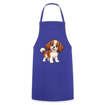 Süßer Kuschelhund - Kochschürze - Royalblau - Vorne - AI Model Male 185 dark (185cm)