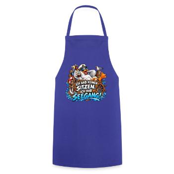 Ich hab Seegang Cartoon - Kochschürze - Royalblau - Vorne - AI Model Male 185 dark (185cm)