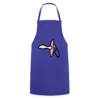 Pinker Schnuller Kleinkind Baby - Kochschürze - Royalblau - Vorne - AI Model Male 185 dark (185cm)