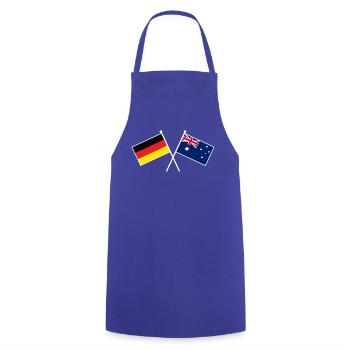 Deutschland & Australien Flaggen - Freundschaft - Kochschürze - Royalblau - Vorne - AI Model Male 185 dark (185cm)