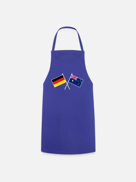 Deutschland & Australien Flaggen - Freundschaft - Kochschürze - Royalblau