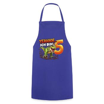 Dino Geburtstag 5 Jahre T-Rex Shirt - Kochschürze - Royalblau - Vorne - AI Model Male 185 dark (185cm)