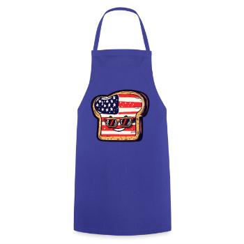 Toast mit USA-Flagge und Sonnenbrille - Kochschürze - Royalblau - Vorne - AI Model Male 185 dark (185cm)
