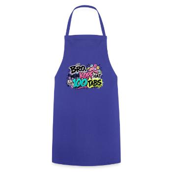 Bro Kopf 100 Tabs Graffiti - Kochschürze - Royalblau - Vorne - AI Model Male 185 dark (185cm)