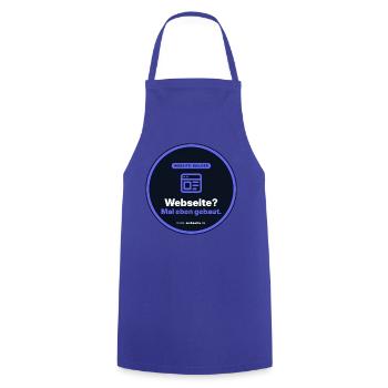 Webseite? Mal Eben Gebaut. Webdesigner Shirt - Kochschürze - Royalblau - Vorne - AI Model Male 185 dark (185cm)