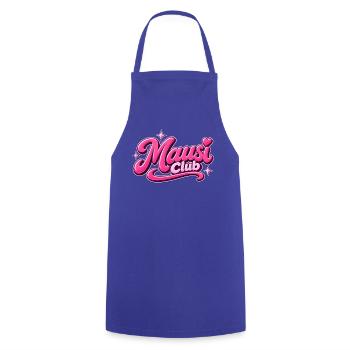 Mausi Club Y2K - Kochschürze - Royalblau - Vorne - AI Model Male 185 dark (185cm)