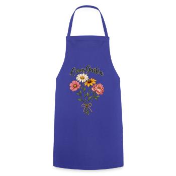 Omas Garten Shirt personalisierbar mit dem Namen  - Kochschürze - Royalblau - Vorne - AI Model Male 185 dark (185cm)