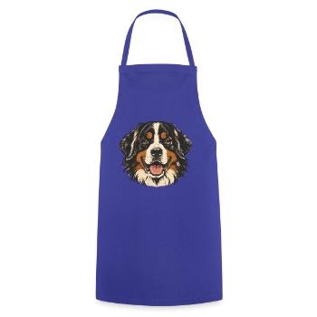 Alter-Berner Sennenhund - Kochschürze - Royalblau - Vorne - AI Model Male 185 dark (185cm)
