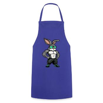 Fitness Hasen - Kochschürze - Royalblau - Vorne - AI Model Male 185 dark (185cm)