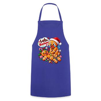 Weihnachten Lebkuchen Nikolaus - Kochschürze - Royalblau - Vorne - AI Model Male 185 dark (185cm)