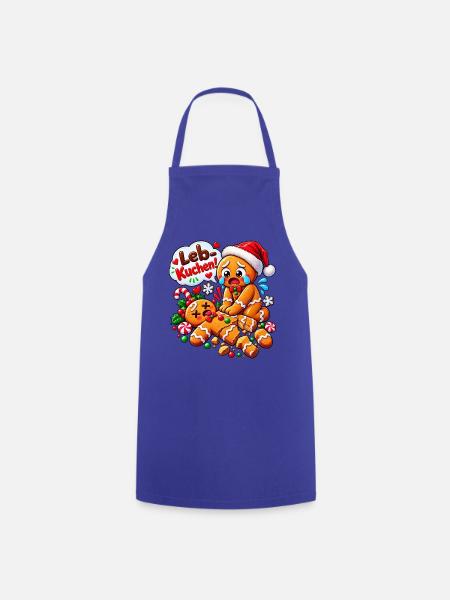 Weihnachten Lebkuchen Nikolaus - Kochschürze - Royalblau