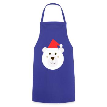 Niedlicher Weihnachts-Eisbär - Kochschürze - Royalblau - Vorne - AI Model Male 185 dark (185cm)